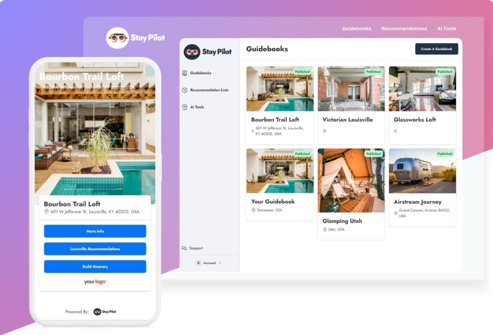 Stay Pilot Digital Guidebook Dashboard